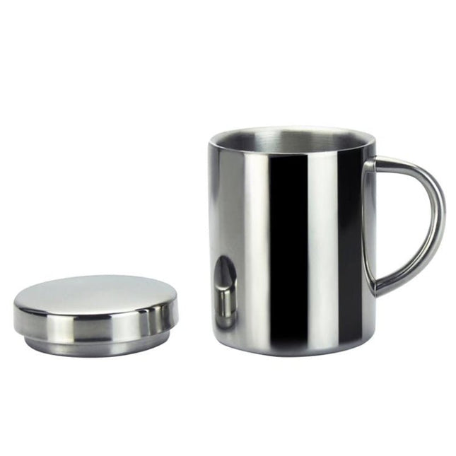 304 Stainless Steel Double Insulation Coffee Drink Milk Water Mugs Durable Drinking Cup with Lid - DealBuddy