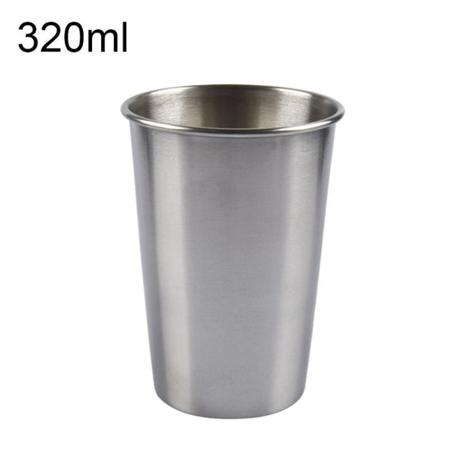 320ml Single Wall Electropolished Stainless Steel Brief Wine Cup(Silver) - DealBuddy