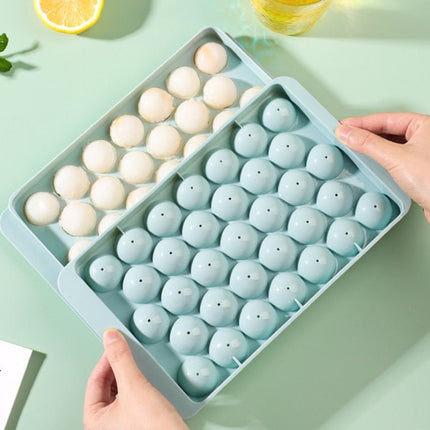 33 Grid Round Ice Hockey Mold With Lid Ice Box Small Marble Ice Tray, Random Color Delivery - DealBuddy