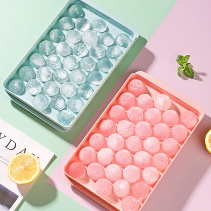 33 Grid Round Ice Hockey Mold With Lid Ice Box Small Marble Ice Tray, Random Color Delivery - DealBuddy