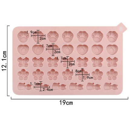 34 Grids Cats Butterfly Flower Silicone Mould DIY Cookie And Candy Decoration Molds - DealBuddy