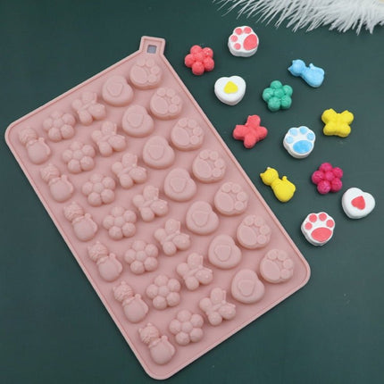 34 Grids Cats Butterfly Flower Silicone Mould DIY Cookie And Candy Decoration Molds - DealBuddy