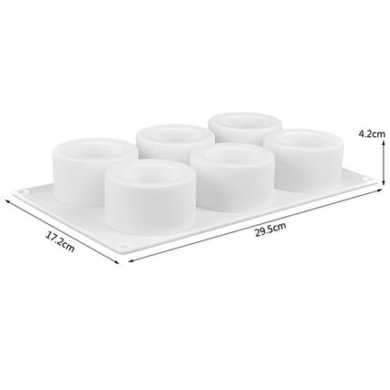 3D Silicone 6 Holes Cake Mold Baking Pastry Mousse Chocolate Mold - DealBuddy
