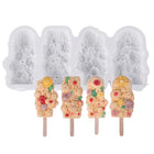4 Grids Flower Ice Cream Silicone Mold Home Use Food - Grade Ice Pop Mold - DealBuddy