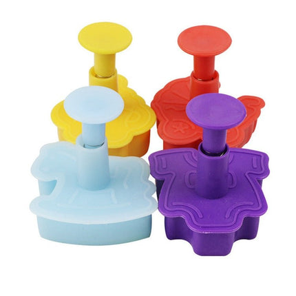4 in 1 3D Baby Series Biscuit Mold Fondant Pressing Tools, Random Color Delivery - DealBuddy