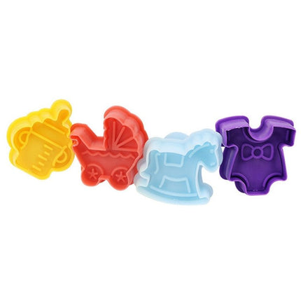 4 in 1 3D Baby Series Biscuit Mold Fondant Pressing Tools, Random Color Delivery - DealBuddy