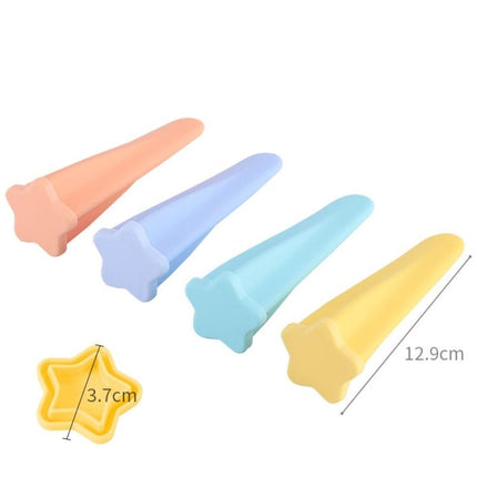 4 in 1 Children Popsicle Mold Set Food Grade Silicone Cream Mold Random Colour Delivery - DealBuddy