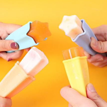 4 in 1 Children Popsicle Mold Set Food Grade Silicone Cream Mold Random Colour Delivery - DealBuddy