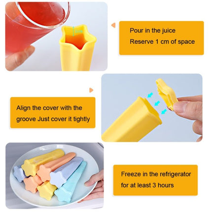 4 in 1 Children Popsicle Mold Set Food Grade Silicone Cream Mold Random Colour Delivery - DealBuddy