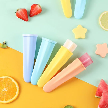 4 in 1 Children Popsicle Mold Set Food Grade Silicone Cream Mold Random Colour Delivery - DealBuddy