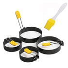 4 - Pack Anti - Hot Egg Rings Non - Stick Round Fried Egg Maker Mold - DealBuddy