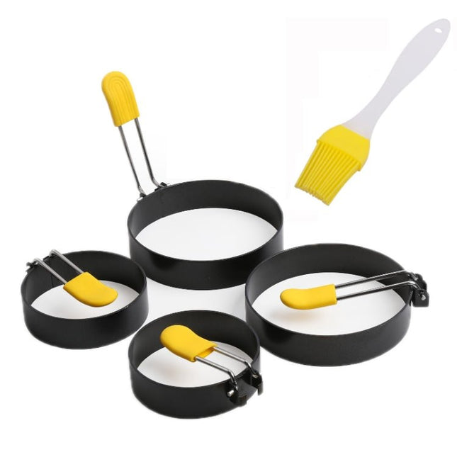 4 - Pack Anti - Hot Egg Rings Non - Stick Round Fried Egg Maker Mold - DealBuddy
