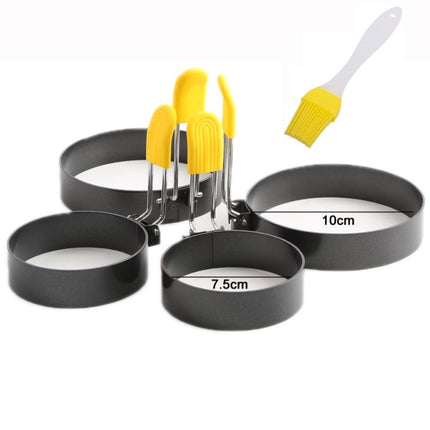 4 - Pack Anti - Hot Egg Rings Non - Stick Round Fried Egg Maker Mold - DealBuddy