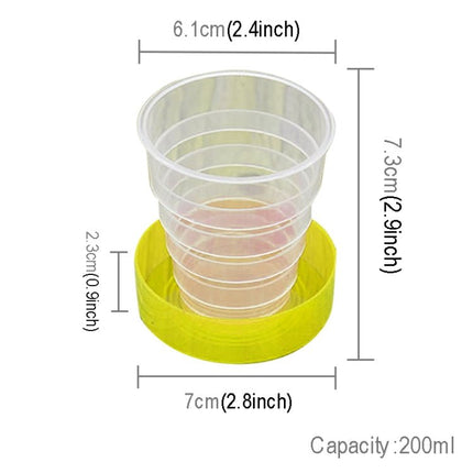 4 PCS 200ml Fashionable Outdoor Activity Using Plastic Portabel Folding Dringking Cup - DealBuddy