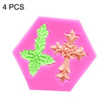 4 PCS Cross Shape Silicone Fondant Cake Mold Baking Tool - DealBuddy