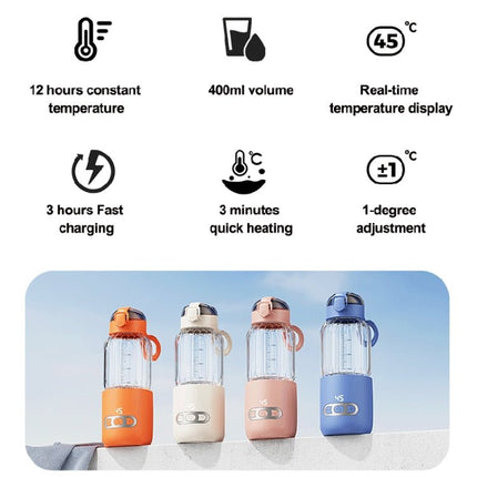 400ml Wireless Instant Water Warmer Electric Kettle For Baby Formula With 15000 MAh Battery Capacity - DealBuddy