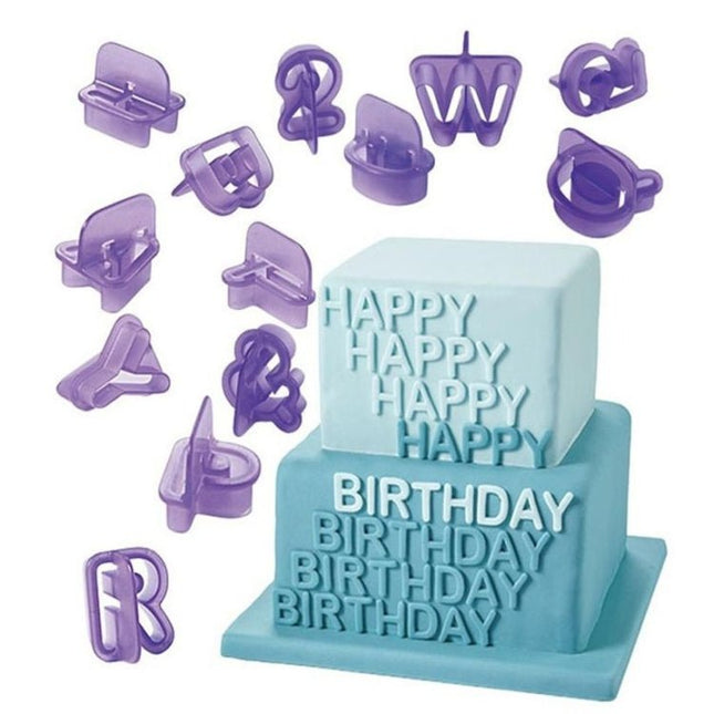 40pcs / Set Alphanumeric Plastic Cookie Molds Symbol Fondant Cake Decorative Printing Molds - DealBuddy