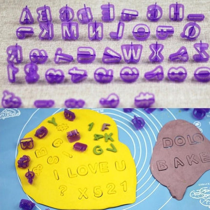 40pcs / Set Alphanumeric Plastic Cookie Molds Symbol Fondant Cake Decorative Printing Molds - DealBuddy