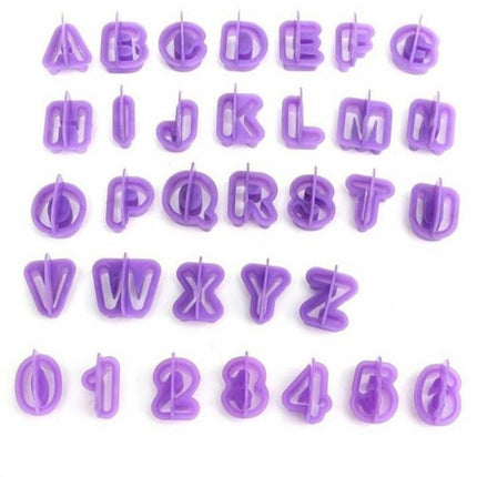40pcs / Set Alphanumeric Plastic Cookie Molds Symbol Fondant Cake Decorative Printing Molds - DealBuddy