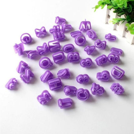 40pcs / Set Alphanumeric Plastic Cookie Molds Symbol Fondant Cake Decorative Printing Molds - DealBuddy