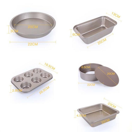 5 in 1 Cake Mould Pizza Bakeware Home Pastry Biscuit Bread Baking Tool Set - DealBuddy