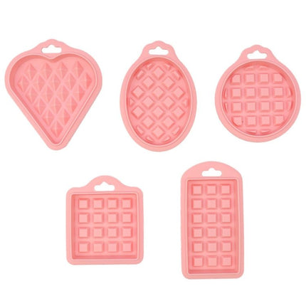 5 in 1 Food Grade Silicone Waffle Mold Kitchen Cake Set Baking Supplies - DealBuddy