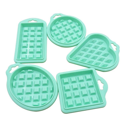 5 in 1 Food Grade Silicone Waffle Mold Kitchen Cake Set Baking Supplies - DealBuddy