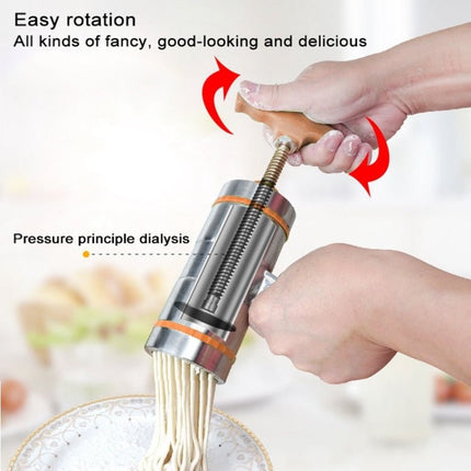 5 Molds Household Manually Small Stainless Steel Pressing Style Handhold Noodle Machine - DealBuddy