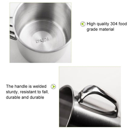5 PCS Extra Thick 304 Stainless Steel Cup Children's Mouth Cup with Handle Cover Household adult Drinking Water Cup - DealBuddy