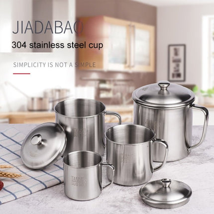 5 PCS Extra Thick 304 Stainless Steel Cup Children's Mouth Cup with Handle Cover Household adult Drinking Water Cup - DealBuddy