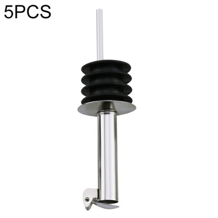 5 PCS Glass Bottle Stopper Stainless Steel Oil Stopper Silicone Stopper - DealBuddy