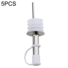 5 PCS Glass Bottle Stopper Stainless Steel Oil Stopper Silicone Stopper - DealBuddy