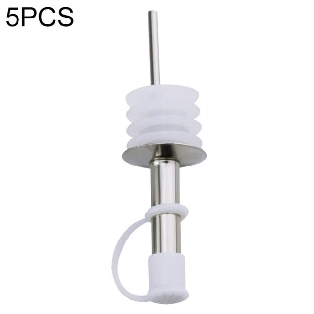 5 PCS Glass Bottle Stopper Stainless Steel Oil Stopper Silicone Stopper - DealBuddy