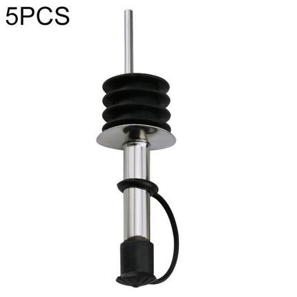 5 PCS Glass Bottle Stopper Stainless Steel Oil Stopper Silicone Stopper - DealBuddy