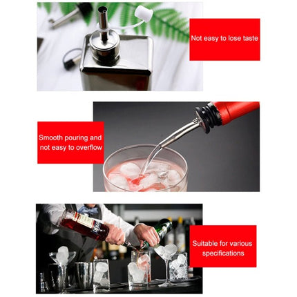 5 PCS Glass Bottle Stopper Stainless Steel Oil Stopper Silicone Stopper - DealBuddy