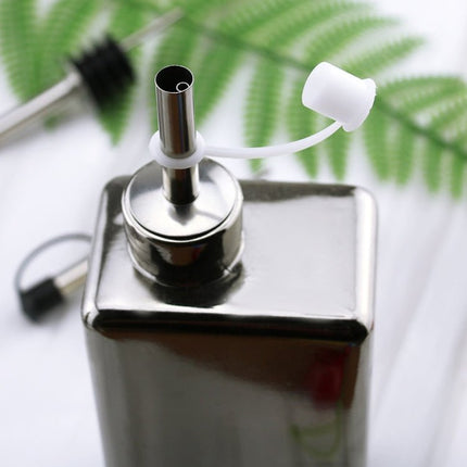 5 PCS Glass Bottle Stopper Stainless Steel Oil Stopper Silicone Stopper - DealBuddy