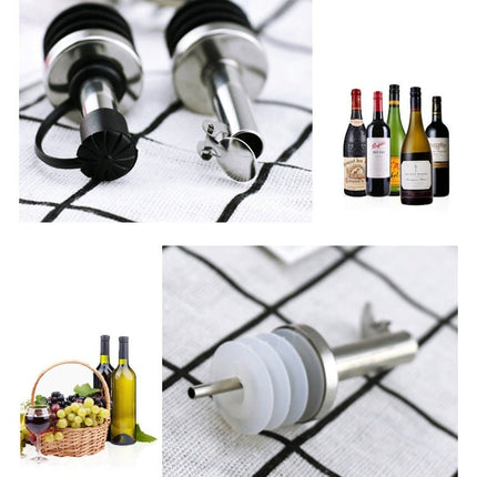 5 PCS Glass Bottle Stopper Stainless Steel Oil Stopper Silicone Stopper - DealBuddy