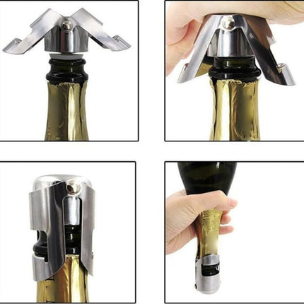 5 PCS Novel Stainless Steel Champagne Wine Bottle Stopper - DealBuddy