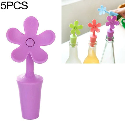 5 PCS Silicone Wine Stopper Flower Beer Stopper - DealBuddy