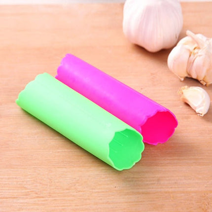 5 PCS Soft Resin Tube Shaped Reusable Magic Handheld Rolling Garlic Peeler Kitchen Tools (Random Color Delivery) - DealBuddy