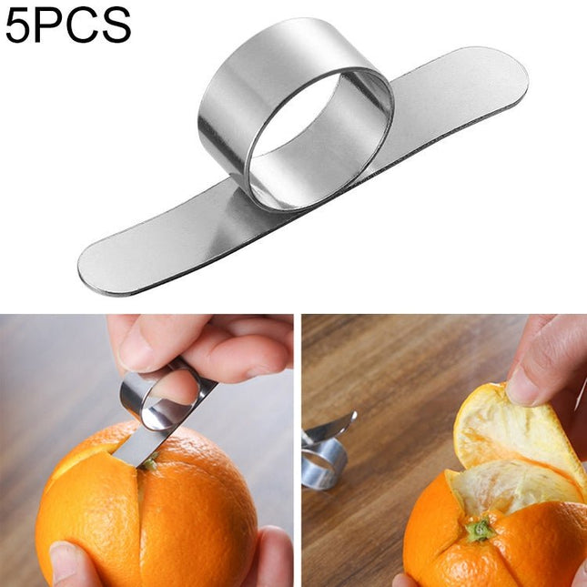 5 PCS Stainless Steel Finger Open Orange Peeler Parer Tool - DealBuddy