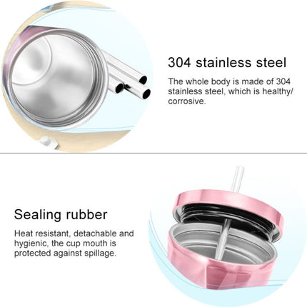 500ml Irregular Double Layer 304 Stainless Steel Sippy Cup - DealBuddy
