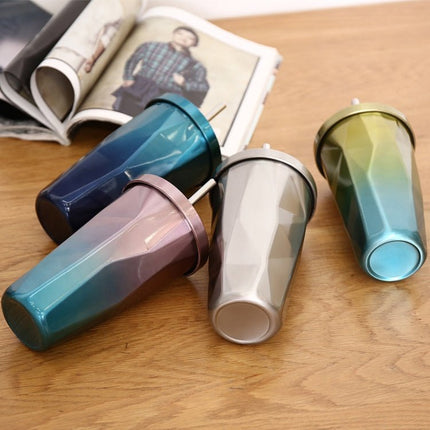 500ml Irregular Double Layer 304 Stainless Steel Sippy Cup - DealBuddy