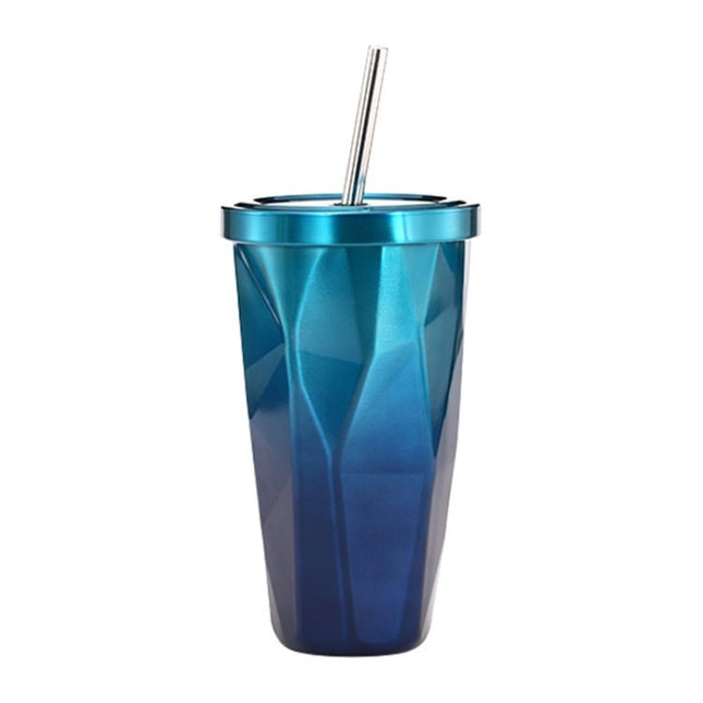 500ml Irregular Double Layer 304 Stainless Steel Sippy Cup - DealBuddy