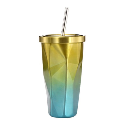 500ml Irregular Double Layer 304 Stainless Steel Sippy Cup - DealBuddy