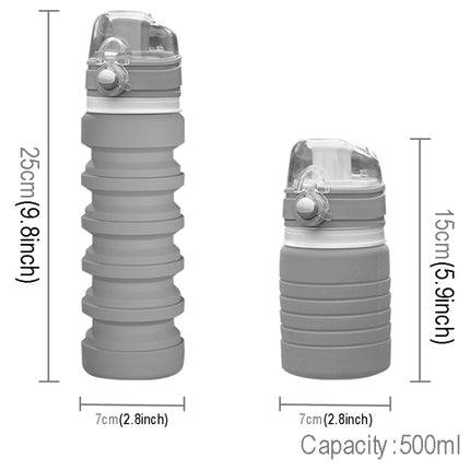 500mL Outdoor Travel Silicone Foldable Kettle Telescopic Cup Sports Drinking Bottle - DealBuddy