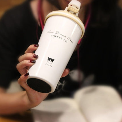 500ML Portable Stainless Steel Creative Gift Coffee Cup Office Vacuum Thermos Mug - DealBuddy