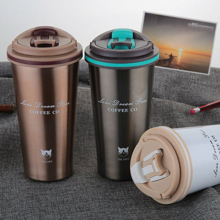 500ML Portable Stainless Steel Creative Gift Coffee Cup Office Vacuum Thermos Mug - DealBuddy