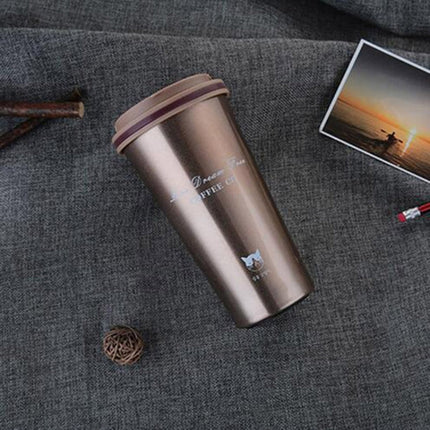 500ML Portable Stainless Steel Creative Gift Coffee Cup Office Vacuum Thermos Mug - DealBuddy