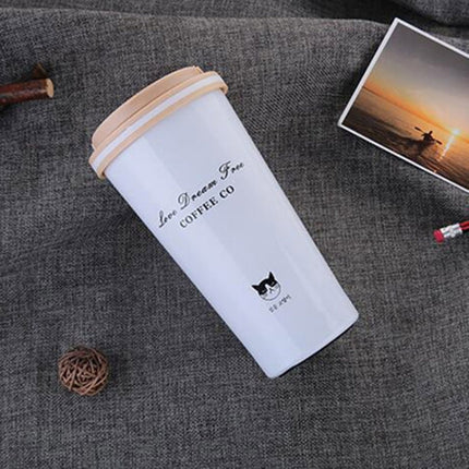 500ML Portable Stainless Steel Creative Gift Coffee Cup Office Vacuum Thermos Mug - DealBuddy